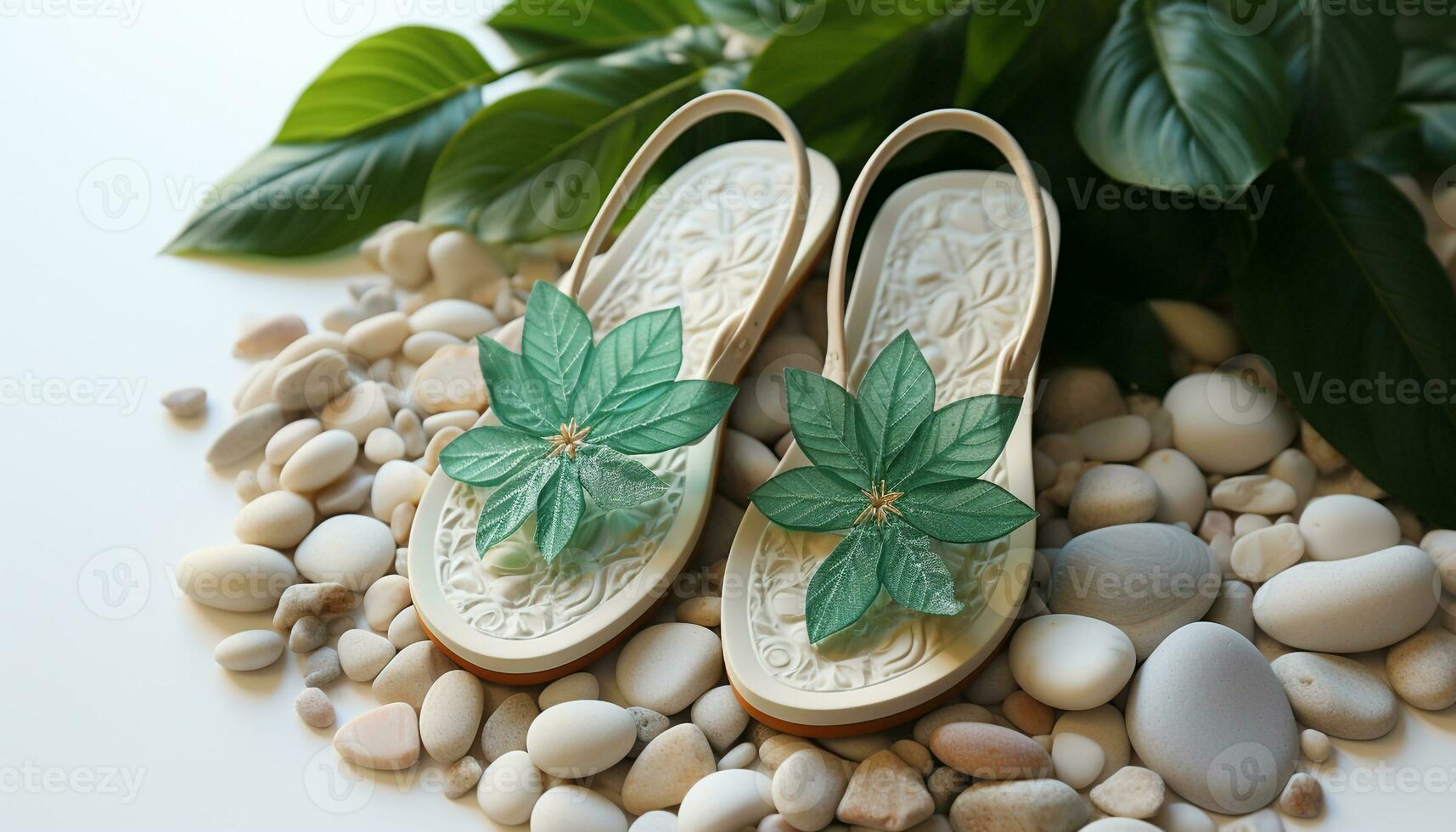 AI generated Comfortable sandals bring freshness and elegance to summer fashion generated by AI photo