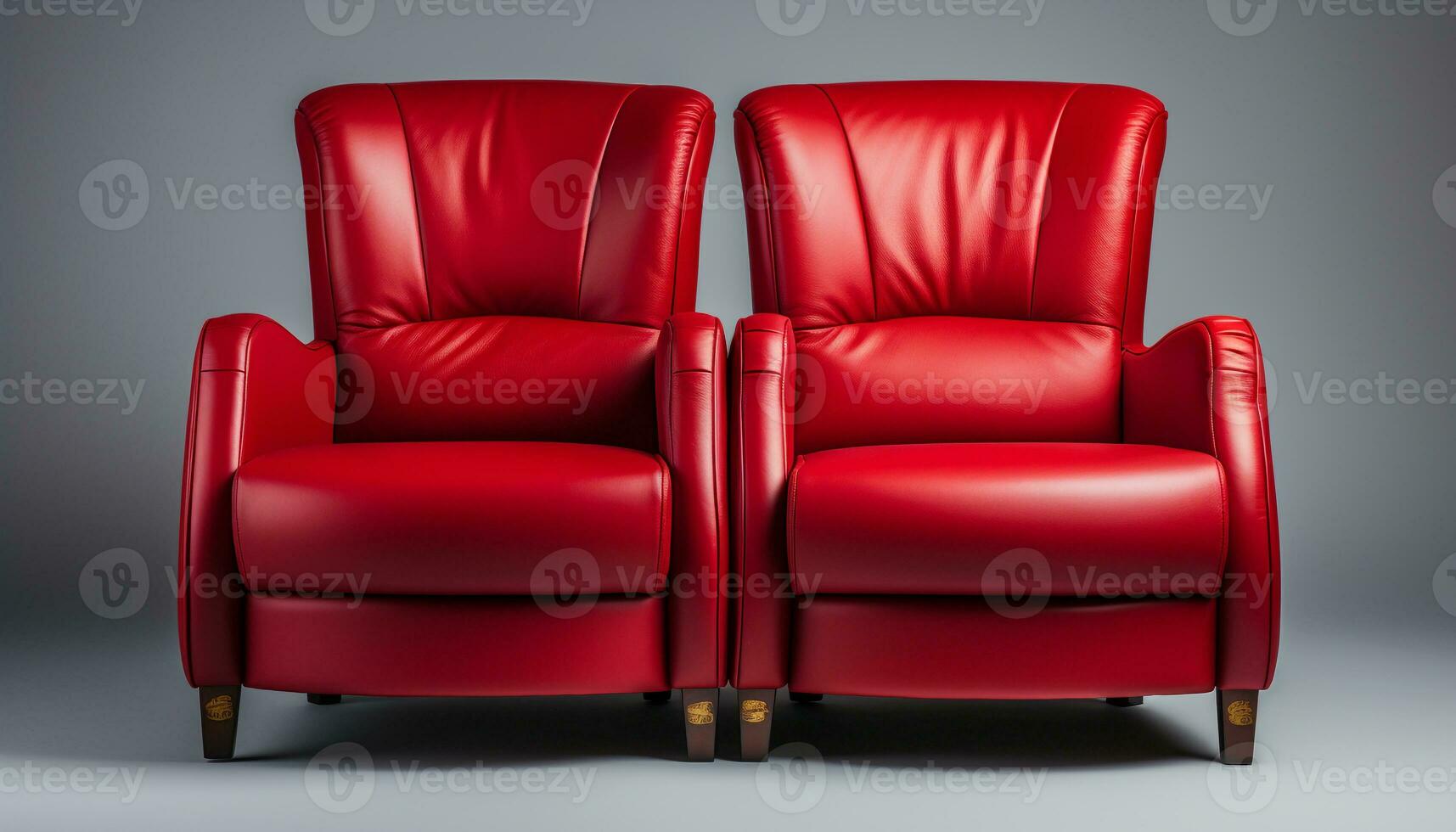 AI generated Comfortable modern chair in elegant velvet, perfect for relaxation indoors generated by AI photo
