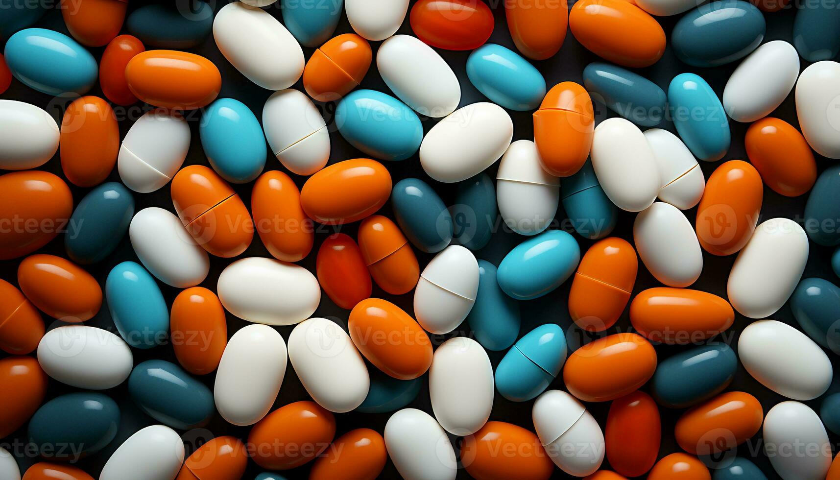 AI generated Close up of a colorful pharmacy collection medicine shapes recovery generated by AI photo