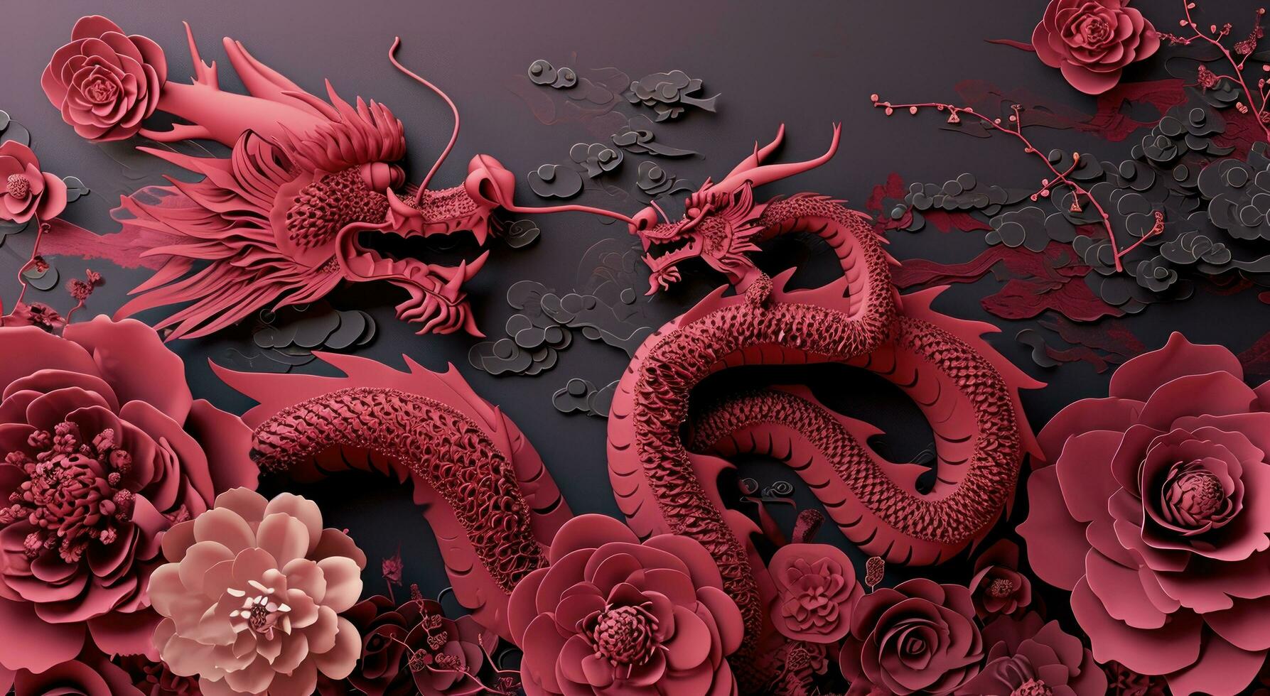 AI generated dragon background clip art animation photo