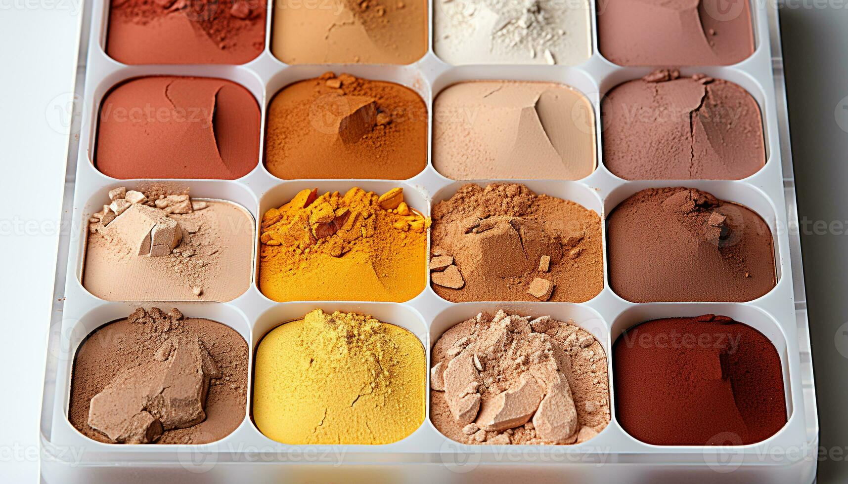 AI generated Gourmet dessert collection chocolate palette, multi colored ice cream variations generated by AI photo
