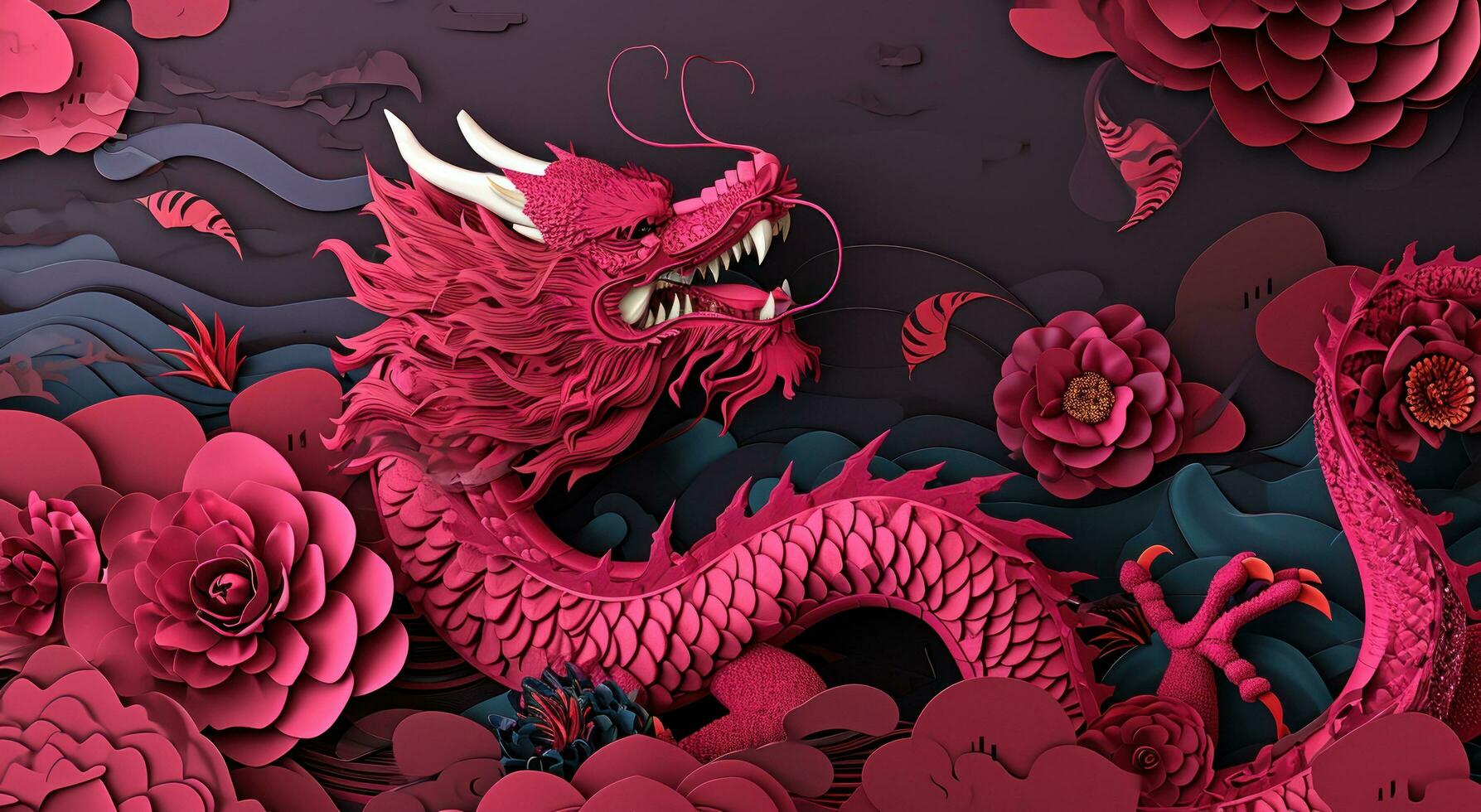 AI generated dragon background clip art animation photo