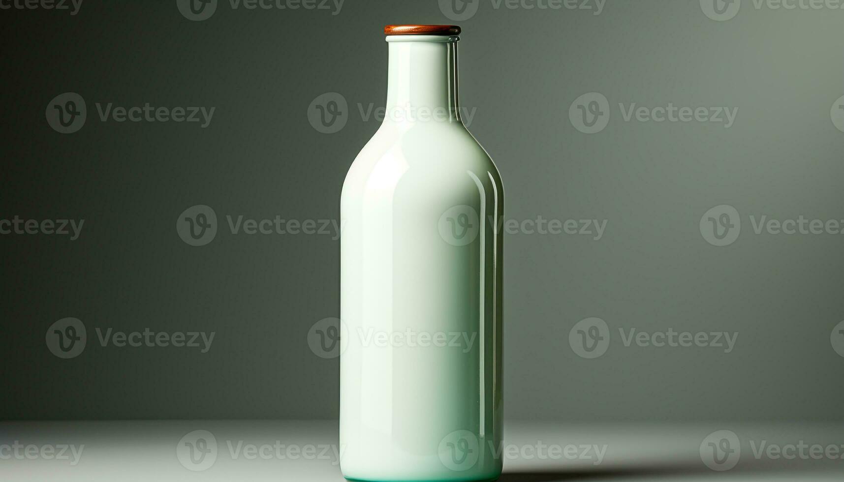 AI generated Empty wine bottle with glass, symbolizing elegance and sophistication generated by AI photo