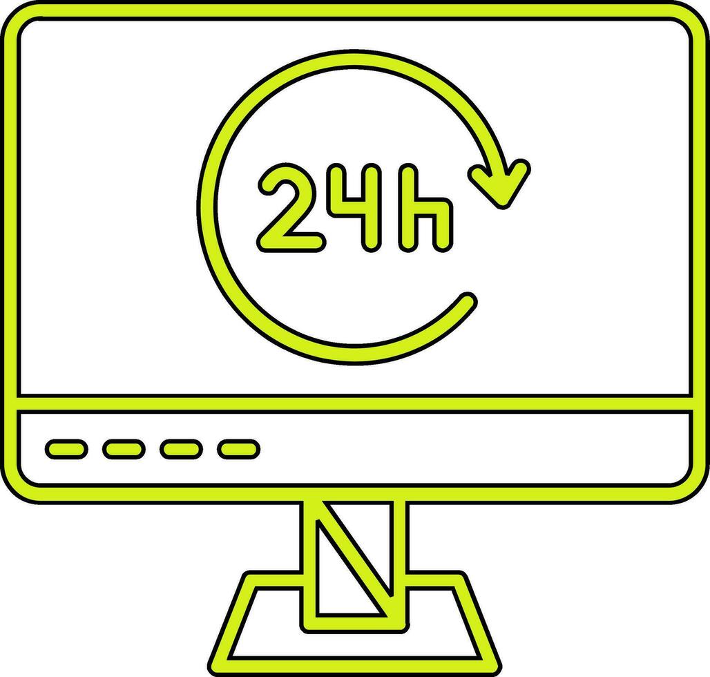 24 Hours Vector Icon