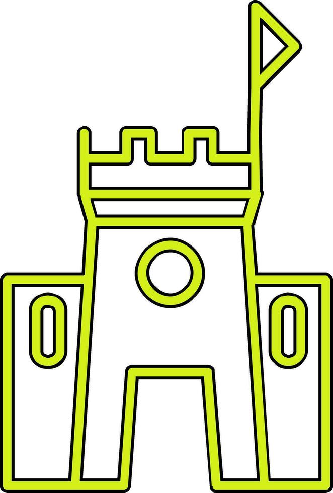 icono de vector de castillo de arena