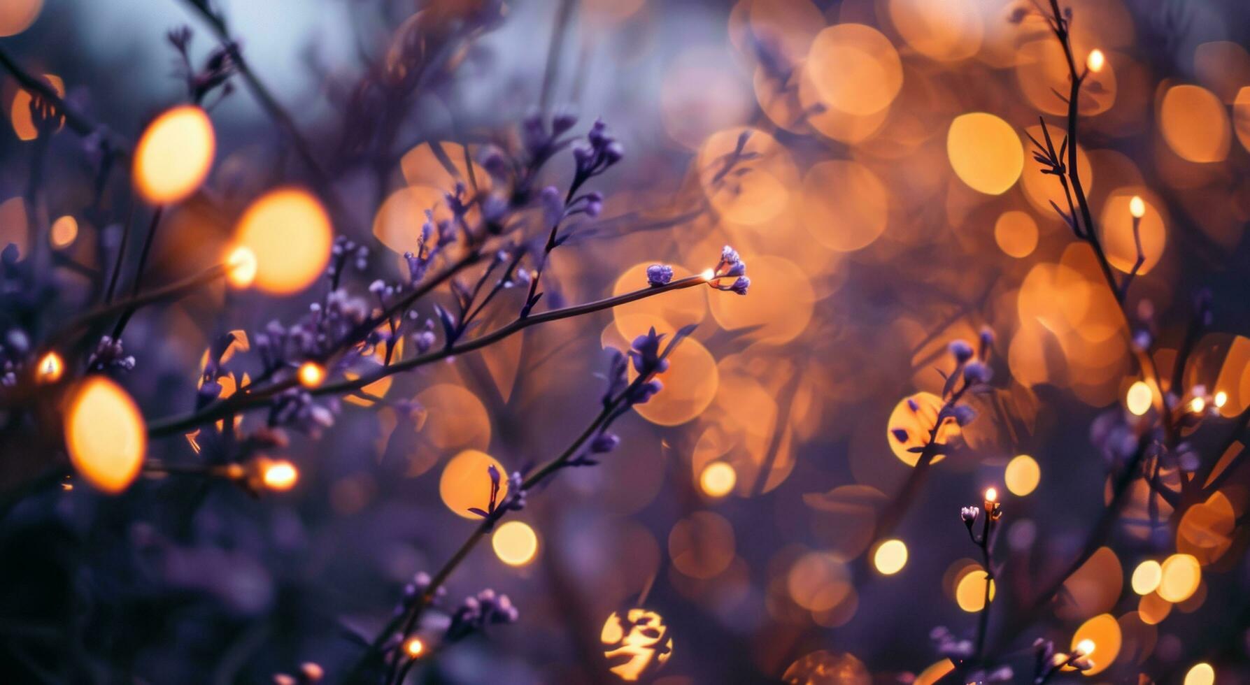 AI generated bokeh effect christmas tree background blurred and shining christmas rings and lights photo