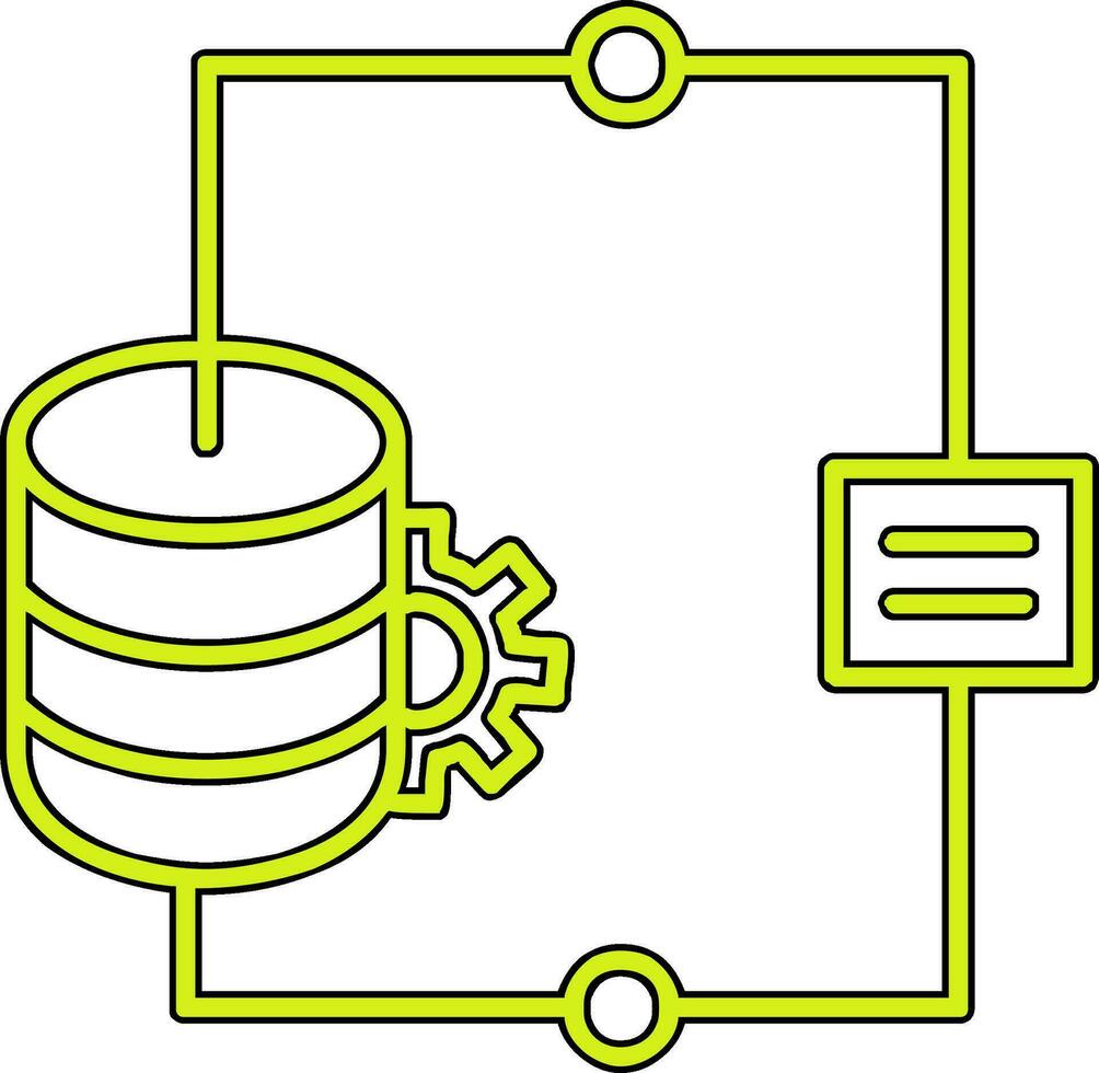 icono de vector de integración de datos