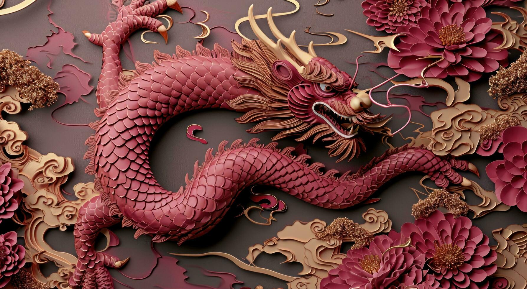 AI generated dragon background clip art animation photo