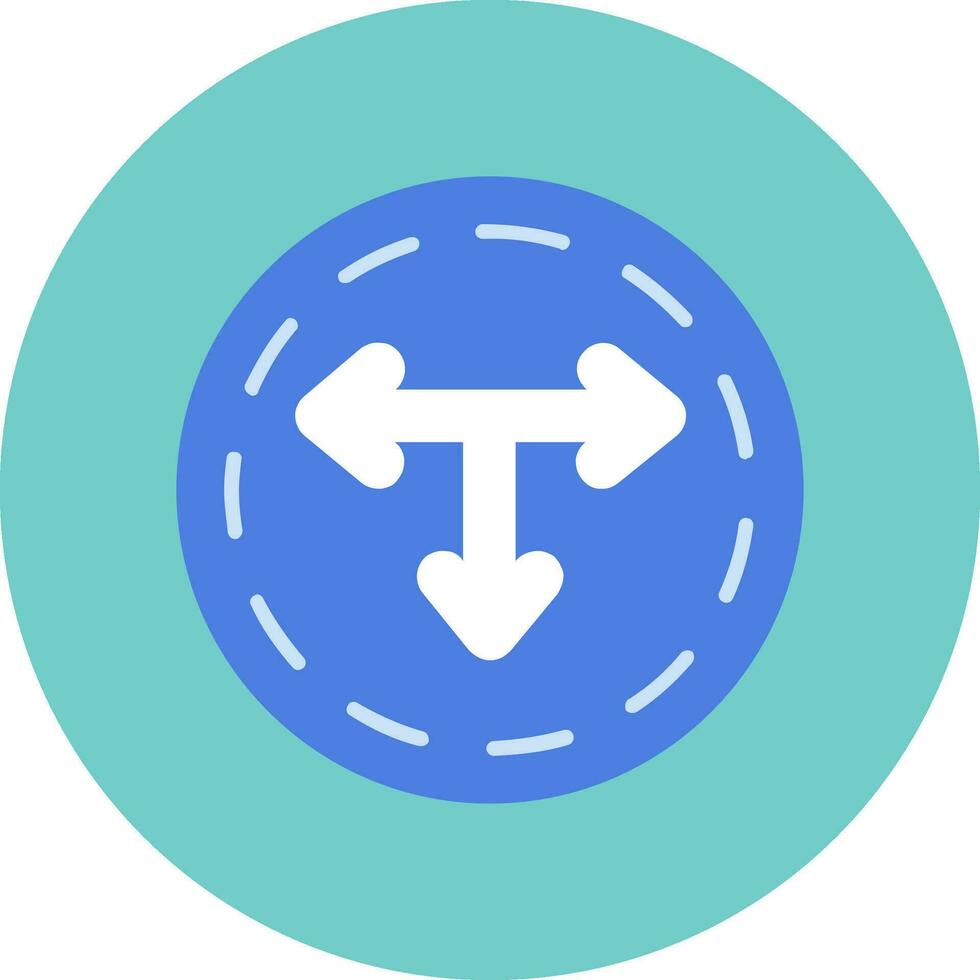 T Junction Vector Icon