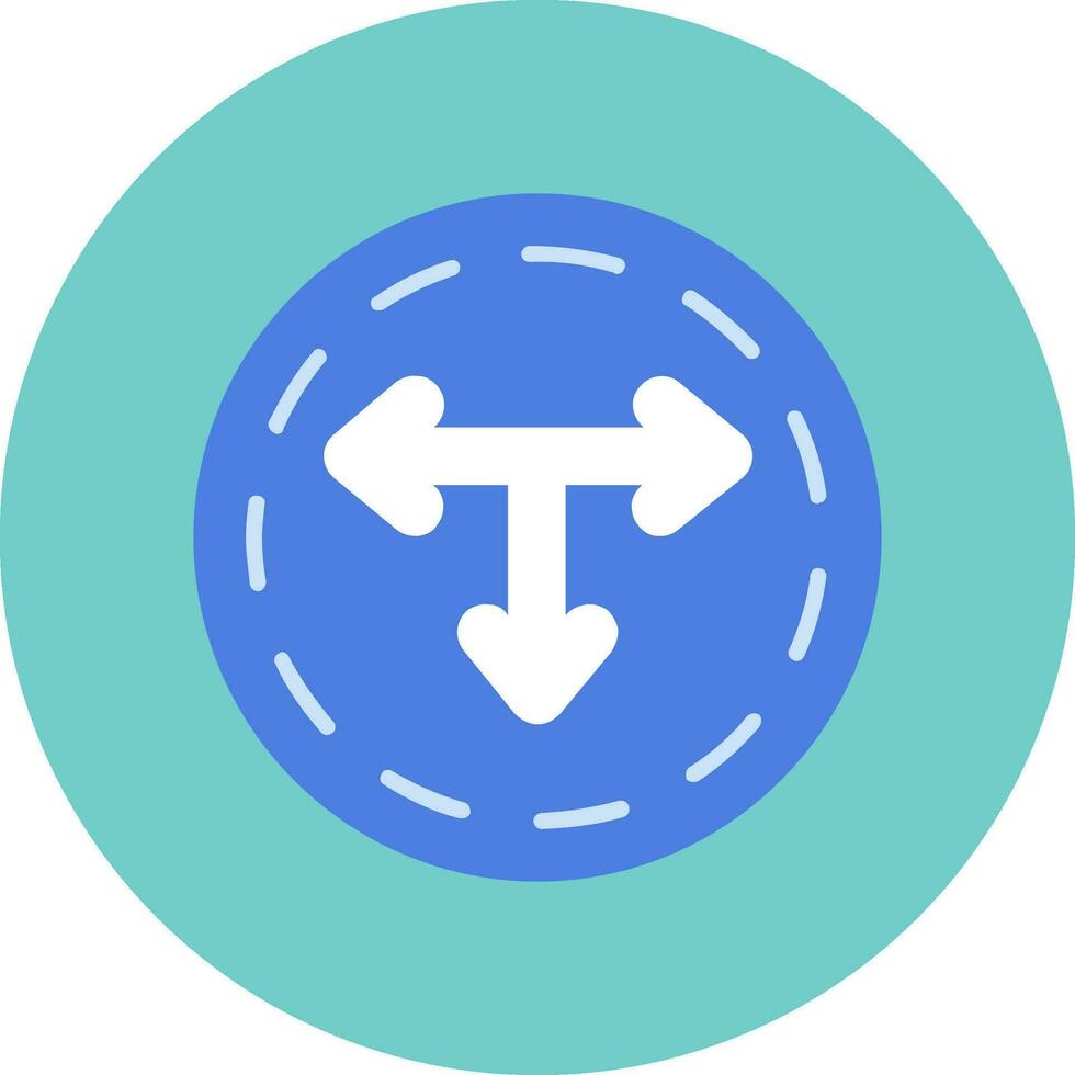 T Junction Vector Icon