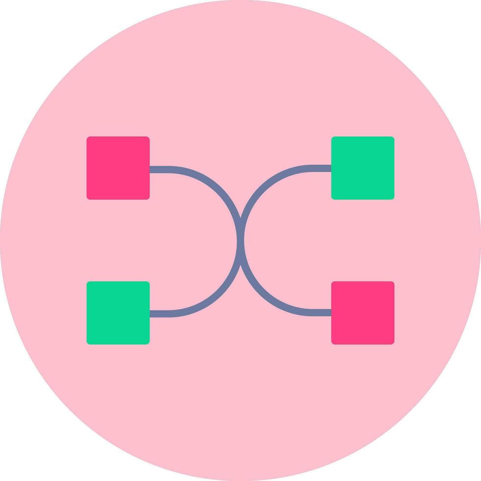 Many To Many Vector Icon