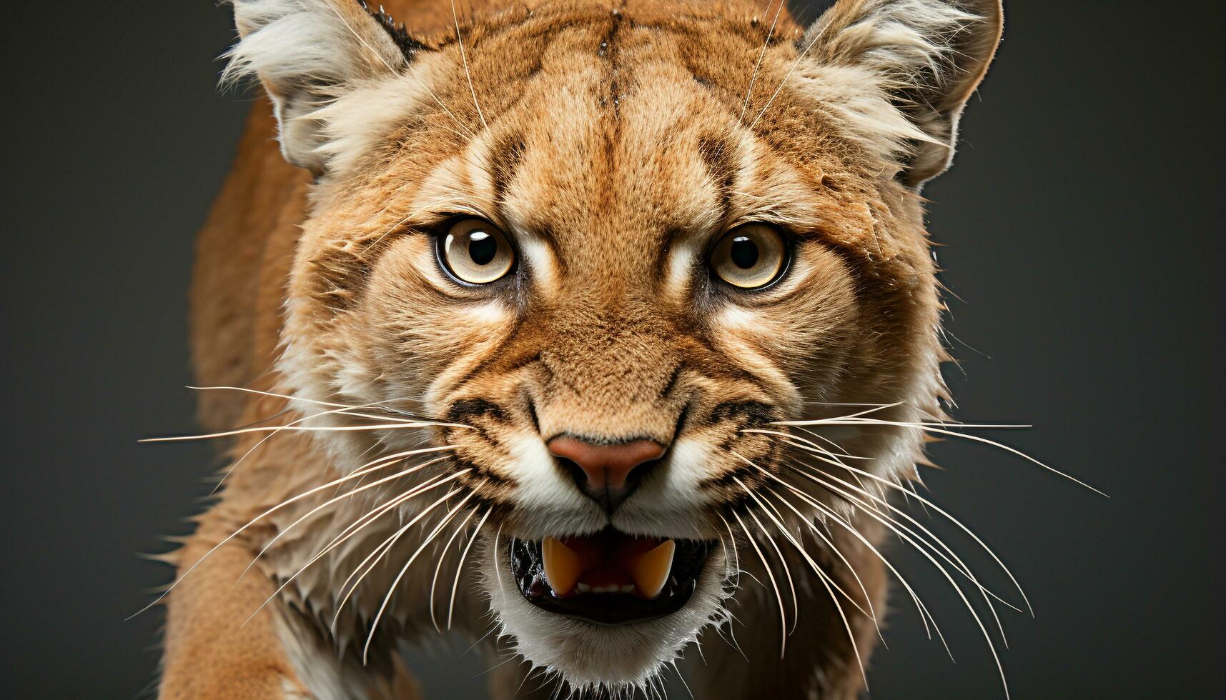 ai generado majestuoso Tigre curioso, feroz agresión en sus salvaje, naturaleza generado por ai foto