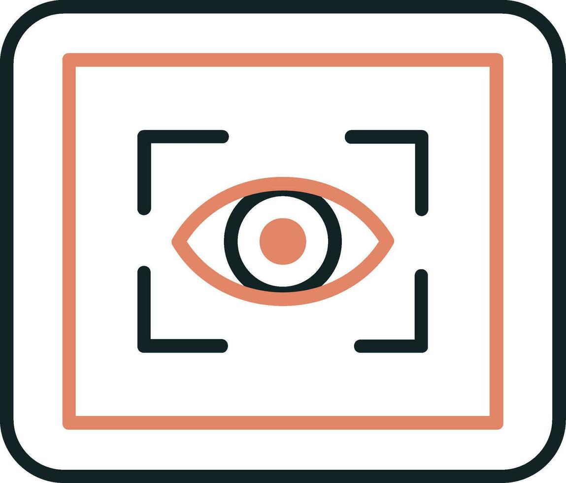 icono de vector de escáner ocular