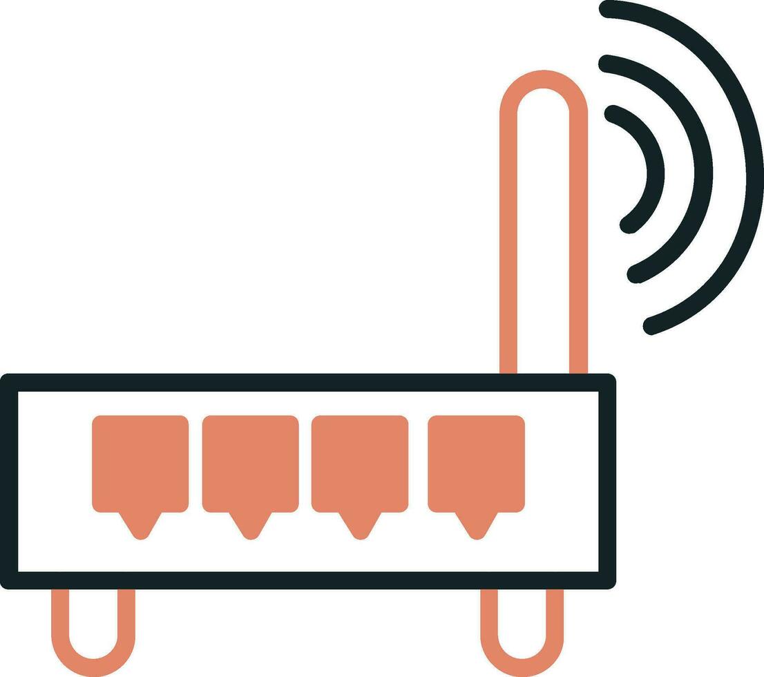 icono de vector de enrutador wifi