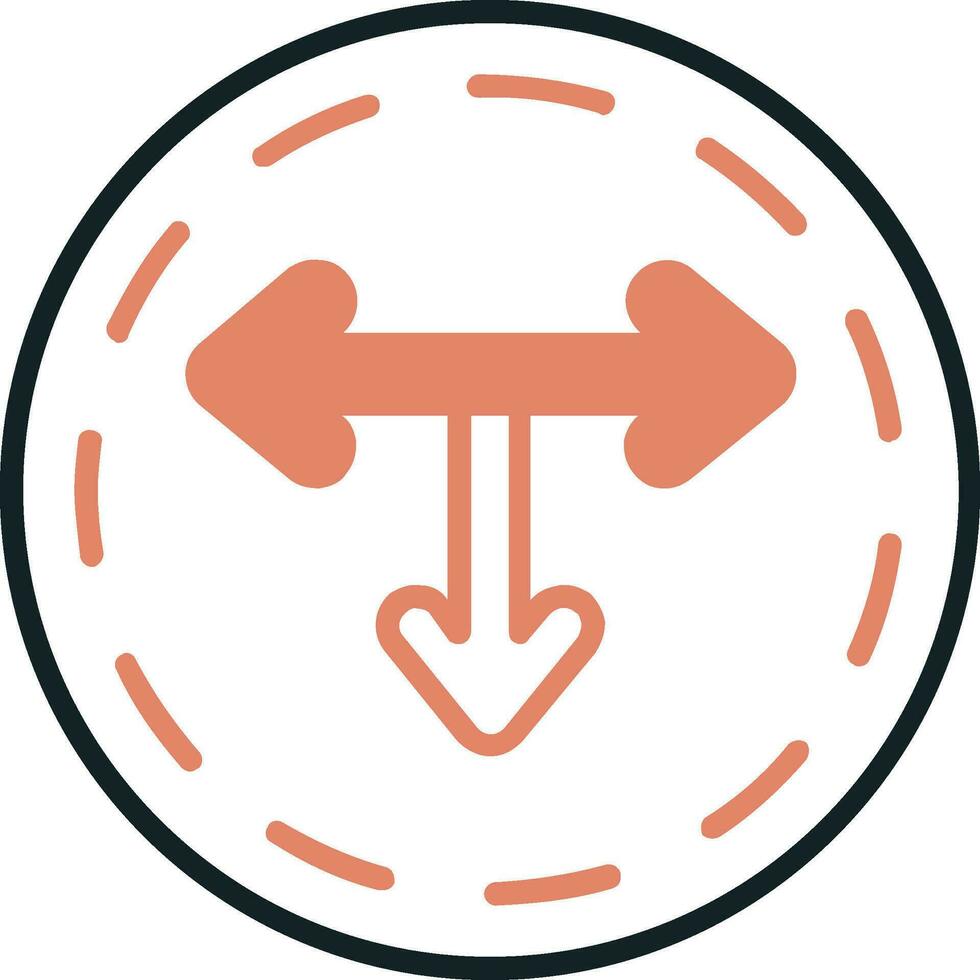 T Junction Vector Icon
