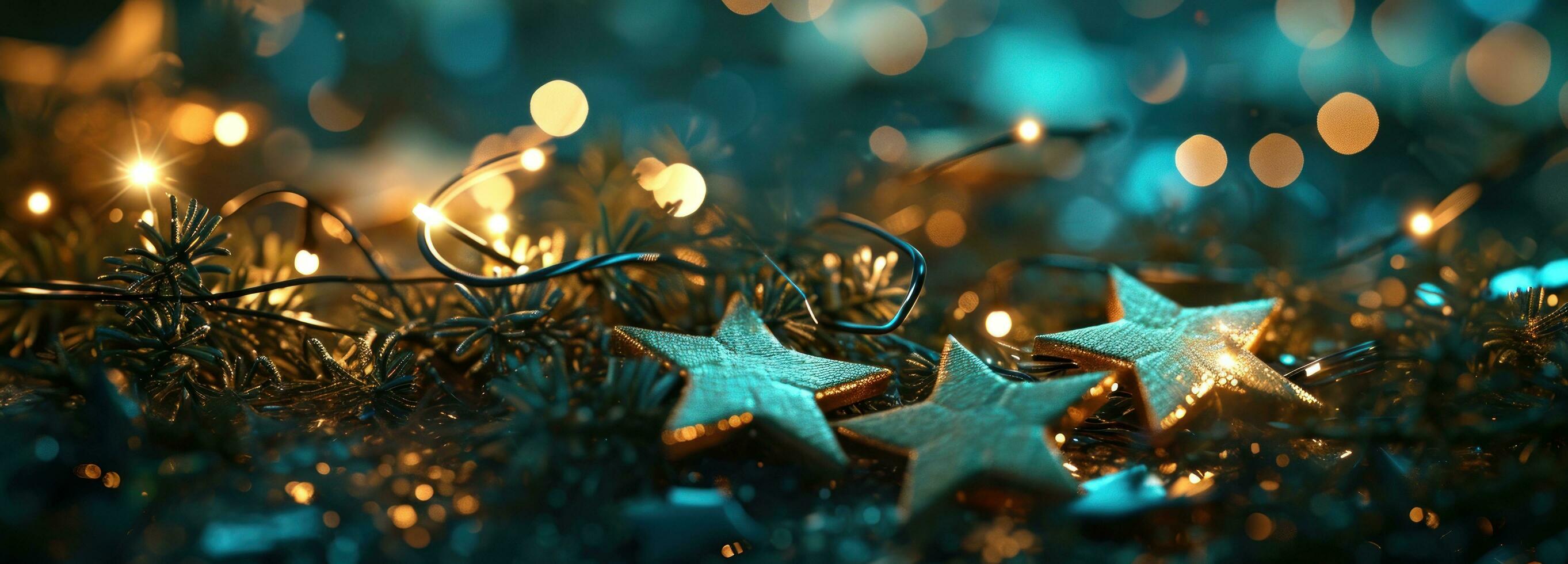 AI generated stars on a bokeh background photo