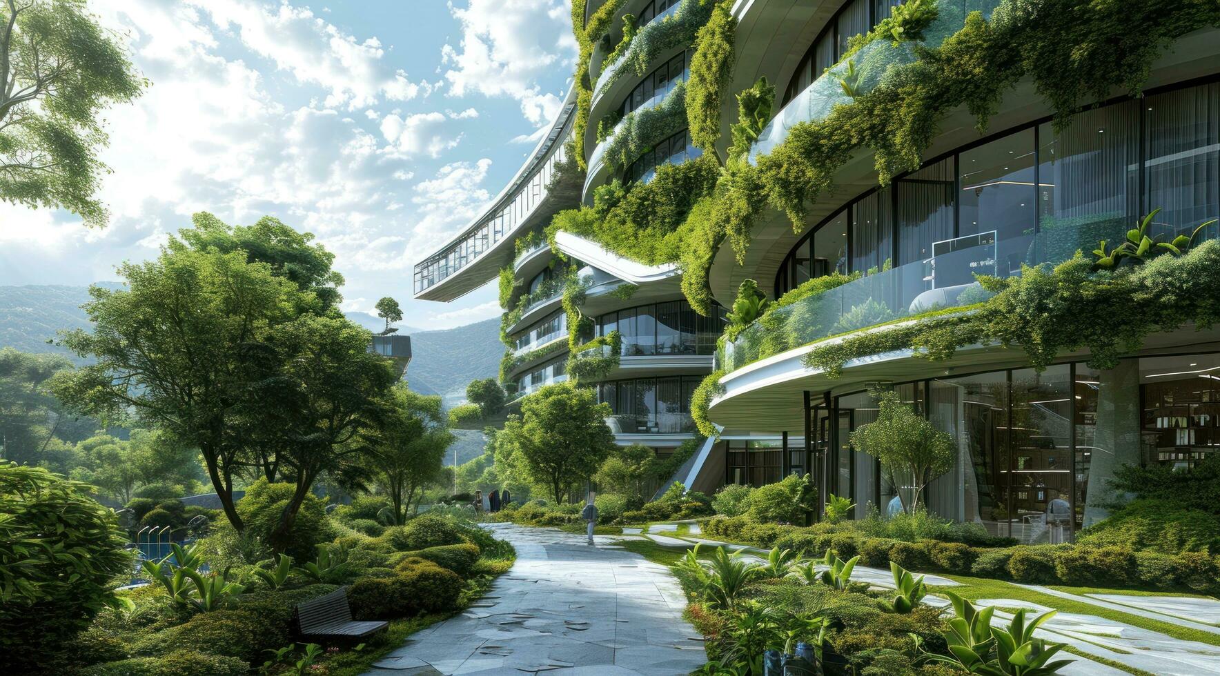 AI generated what is sustainable architecture photo