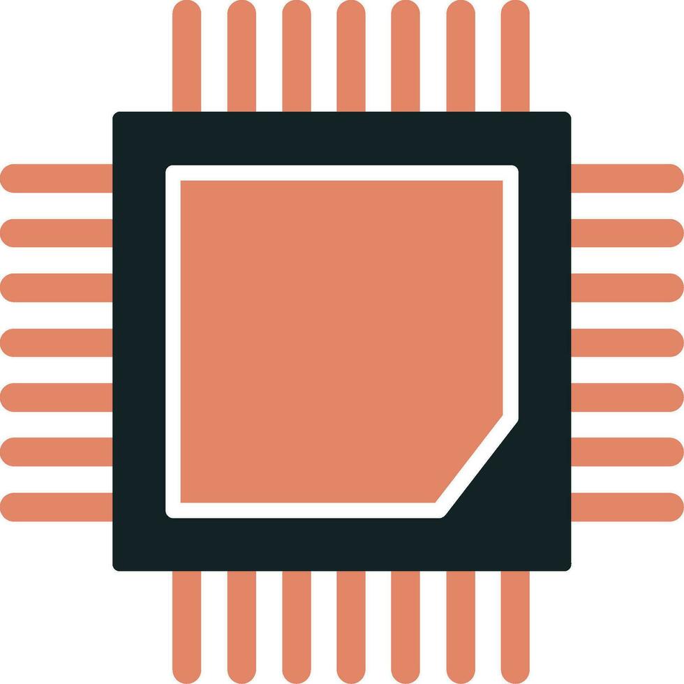 icono de vector de cpu