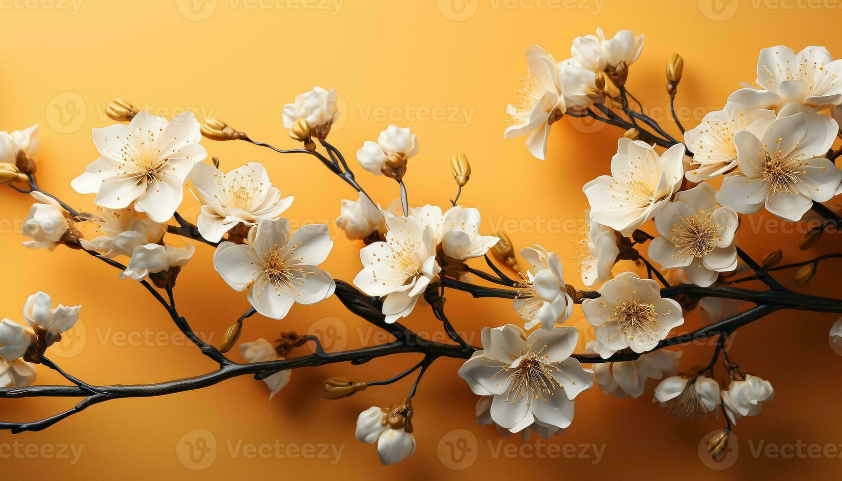 AI generated Freshness of springtime blossoms in nature vibrant bouquet of colors generated by AI photo