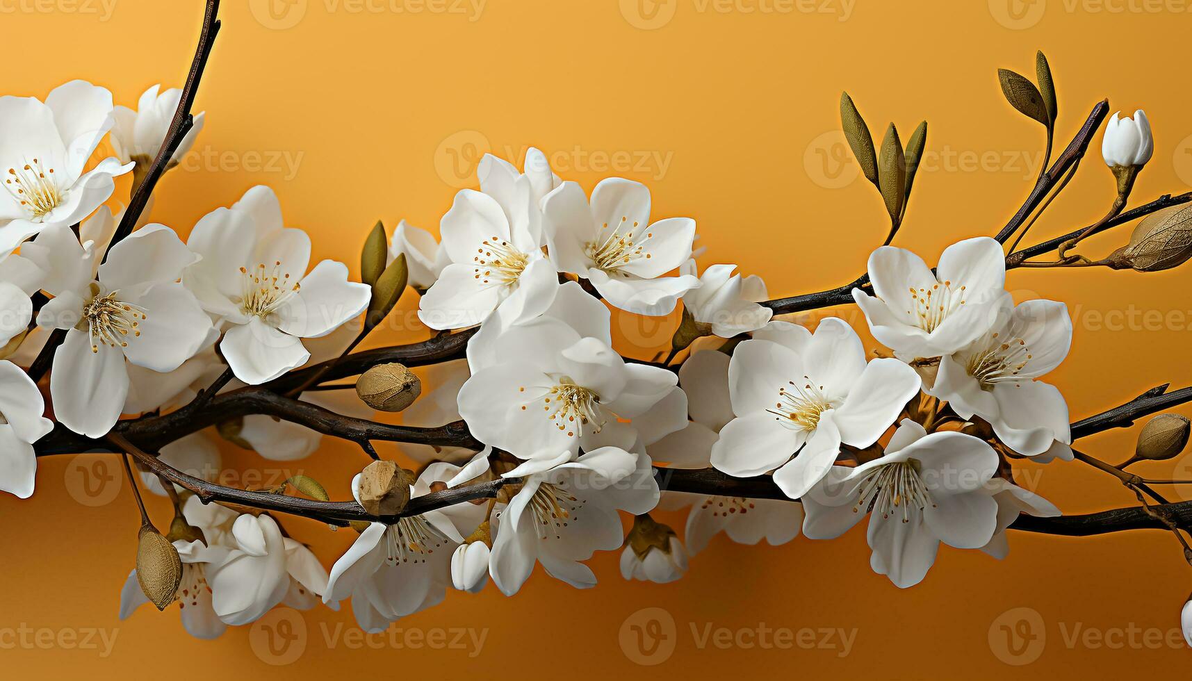 AI generated Springtime blossom on tree branch, nature beauty in pink generated by AI photo