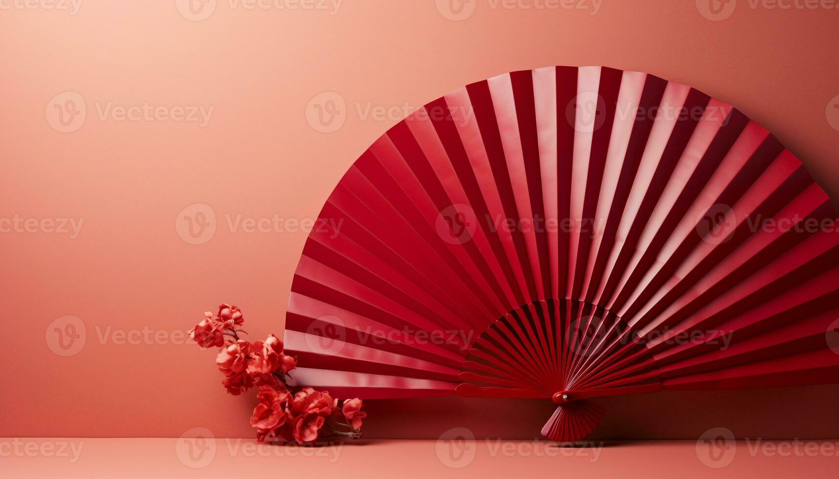 AI generated Japanese folding fan, a souvenir of elegance and tradition generated by AI photo