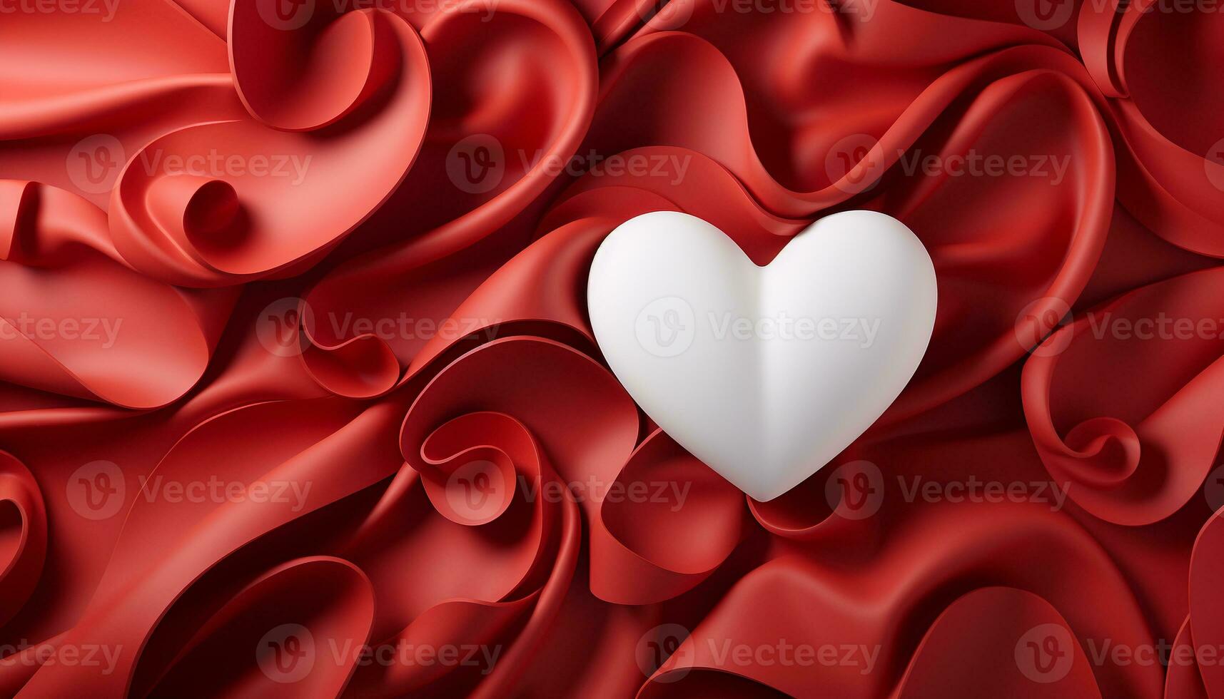 AI generated Love and romance in an abstract backdrop of heart shapes generated by AI photo