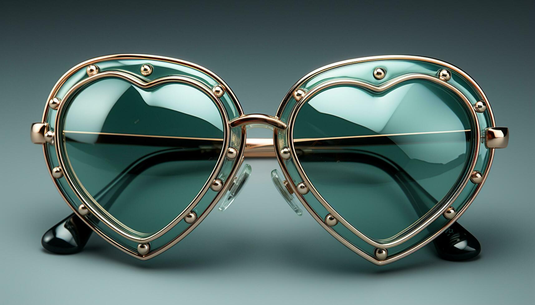 AI generated Fashionable sunglasses reflect modern elegance and symbolize love and glamour generated by AI photo