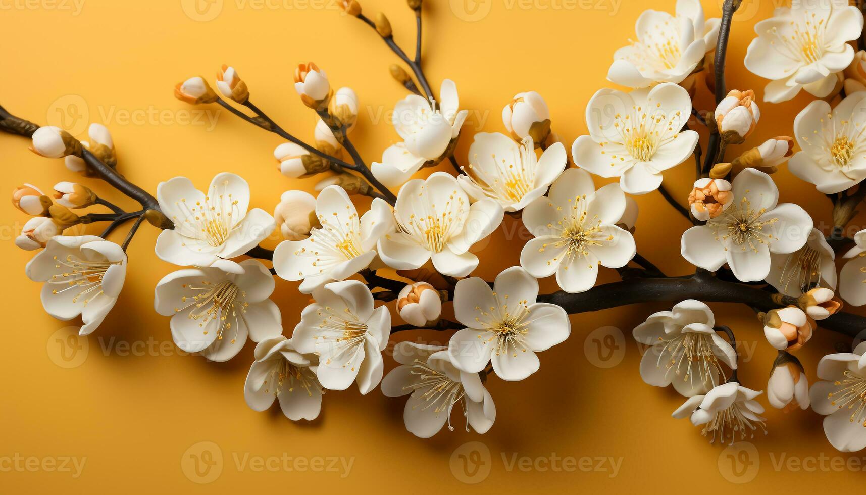 AI generated Freshness of springtime nature beauty in a blossom bouquet generated by AI photo