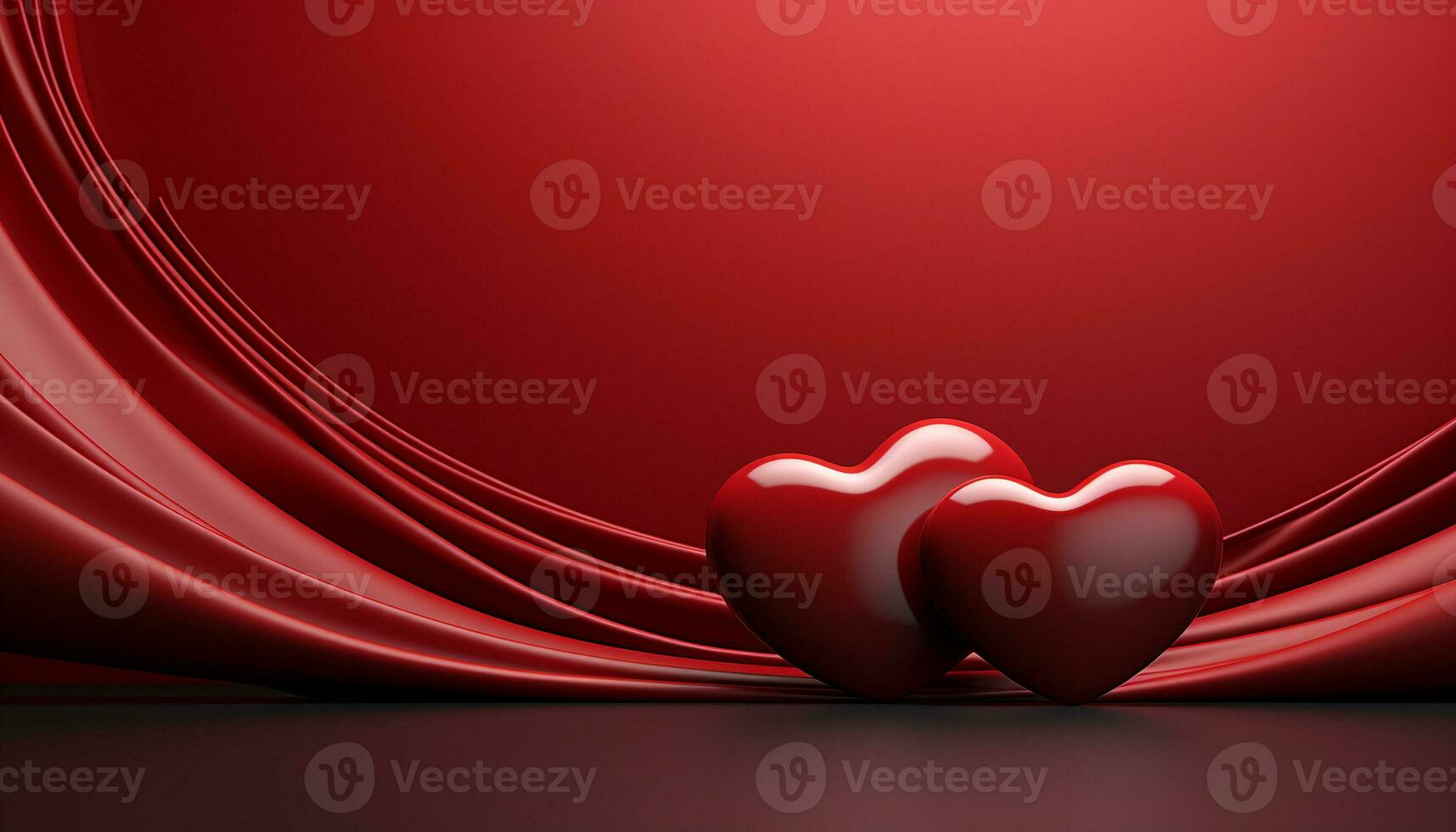 AI generated Romantic love flows in abstract waves of glowing elegance generated by AI photo