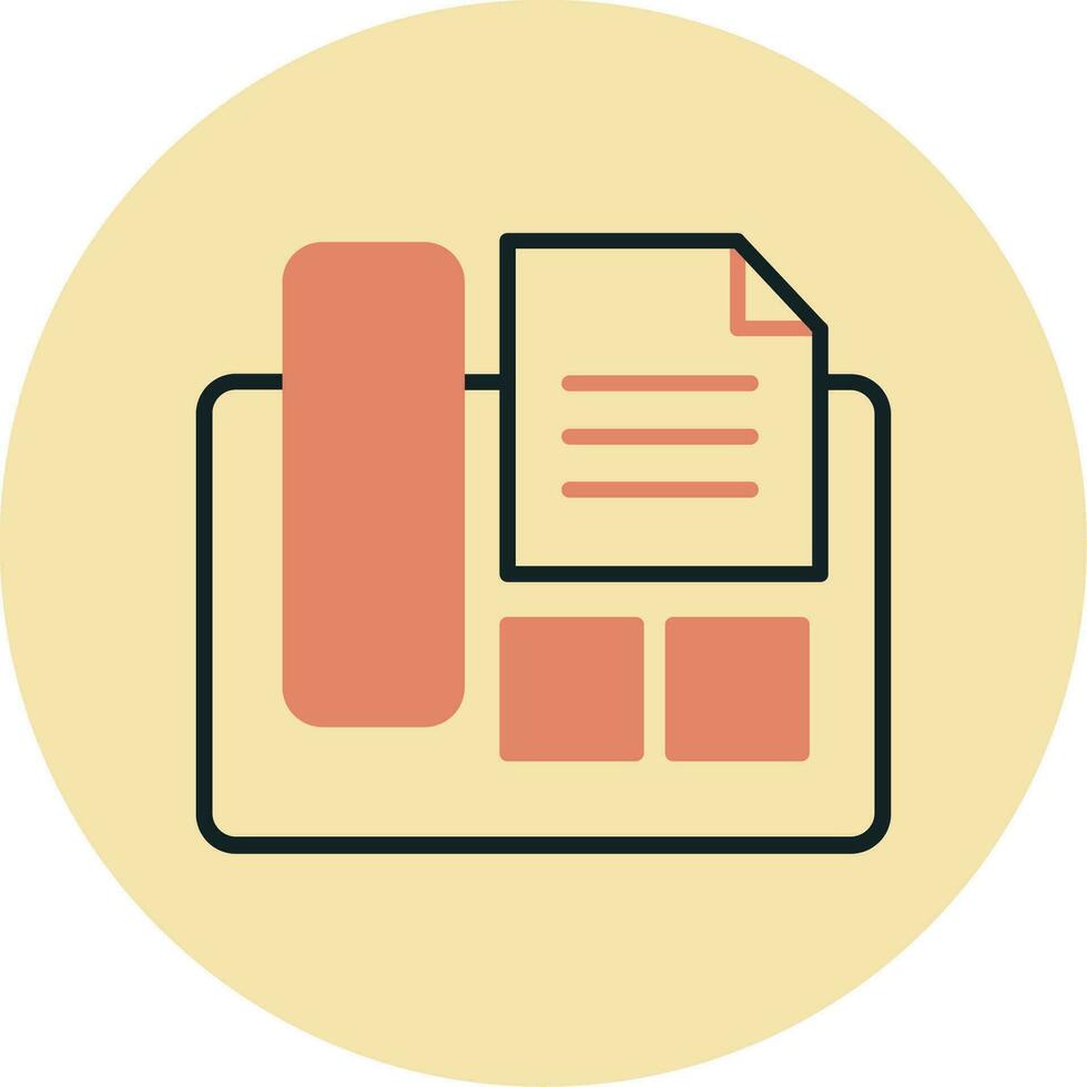 Fax Machine Vector Icon