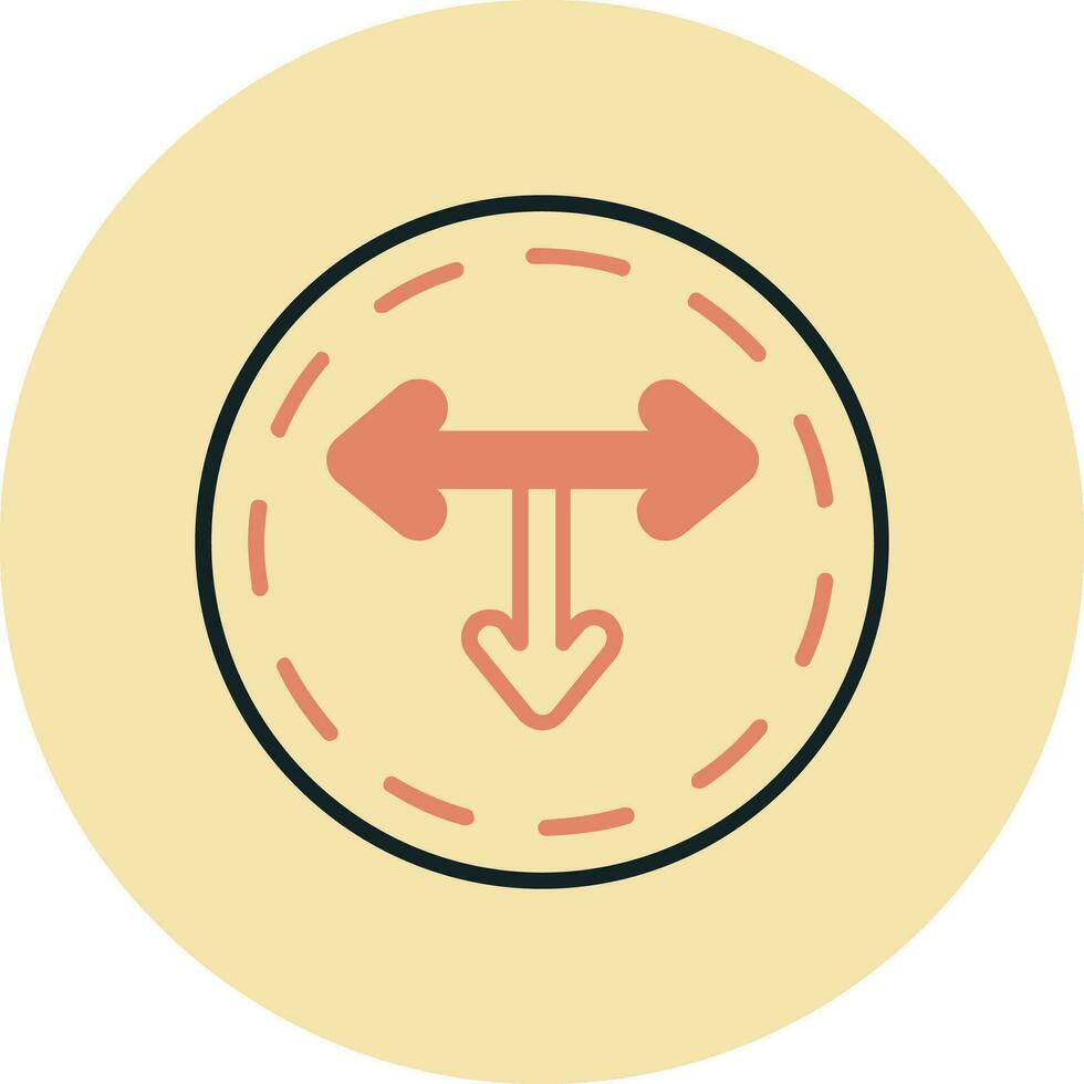 T Junction Vector Icon