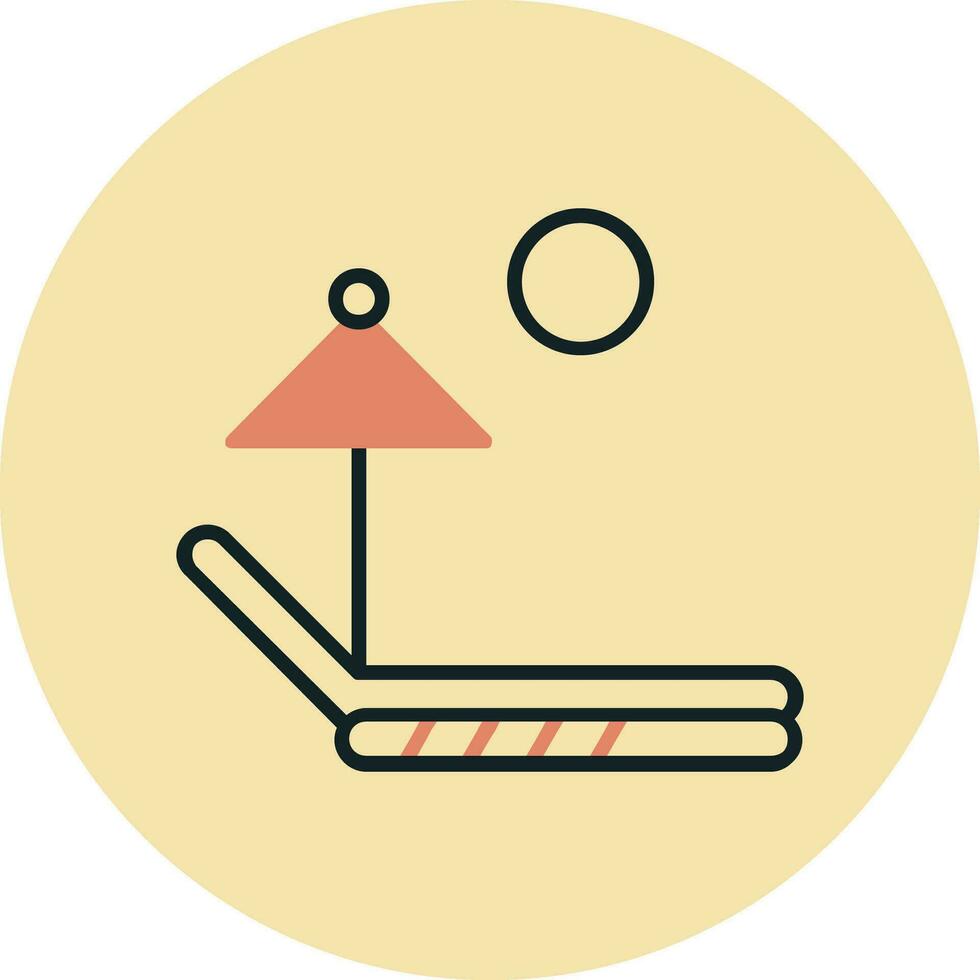 Sunbed Vector Icon
