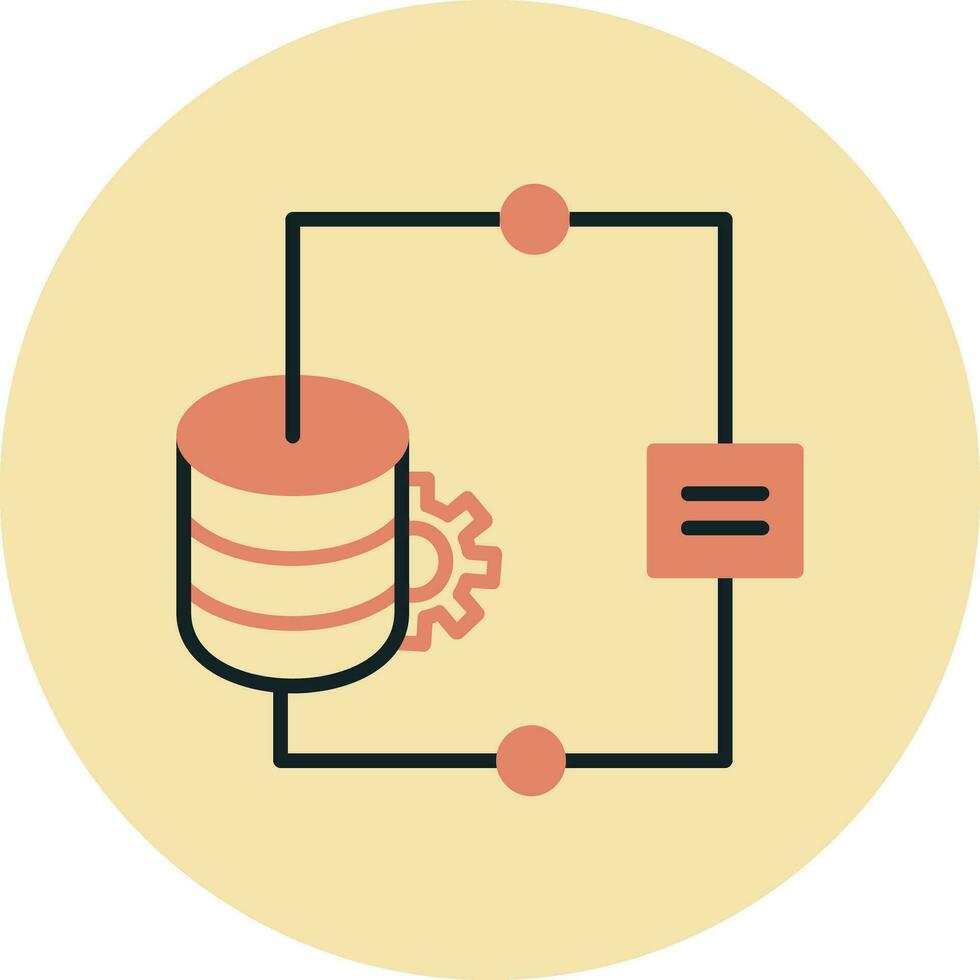 icono de vector de integración de datos