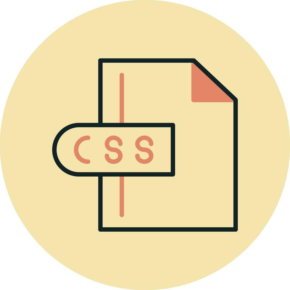 icono de vector de archivo css