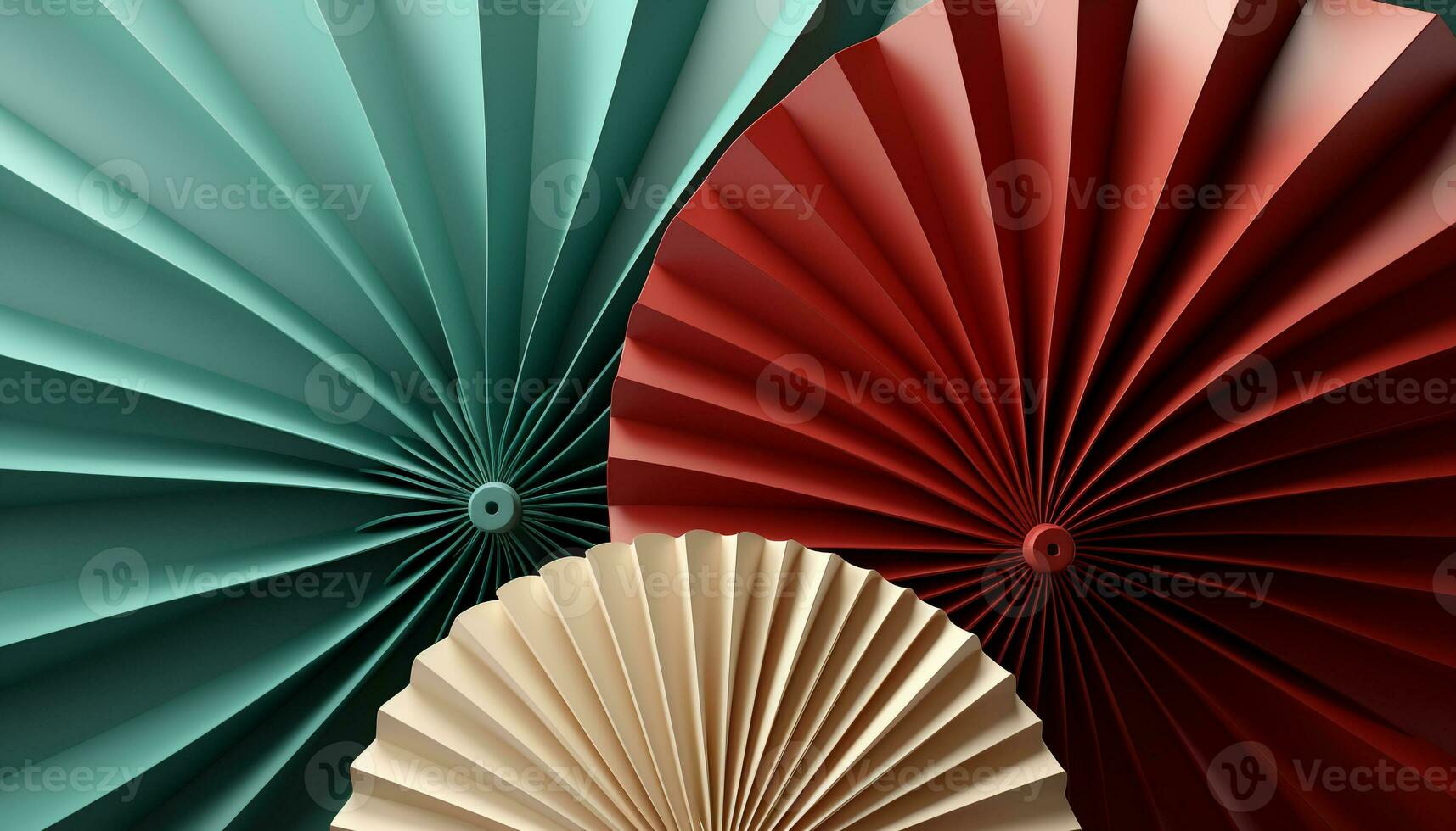 AI generated Abstract backdrop with modern striped wave design in multi colors generated by AI photo