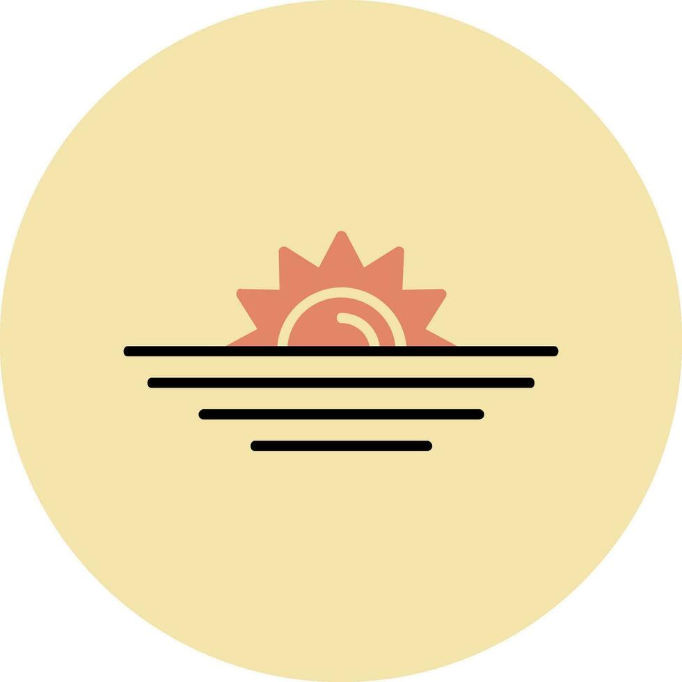 icono de vector de puesta de sol