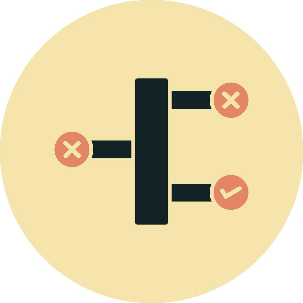 icono de vector de toma de decisiones