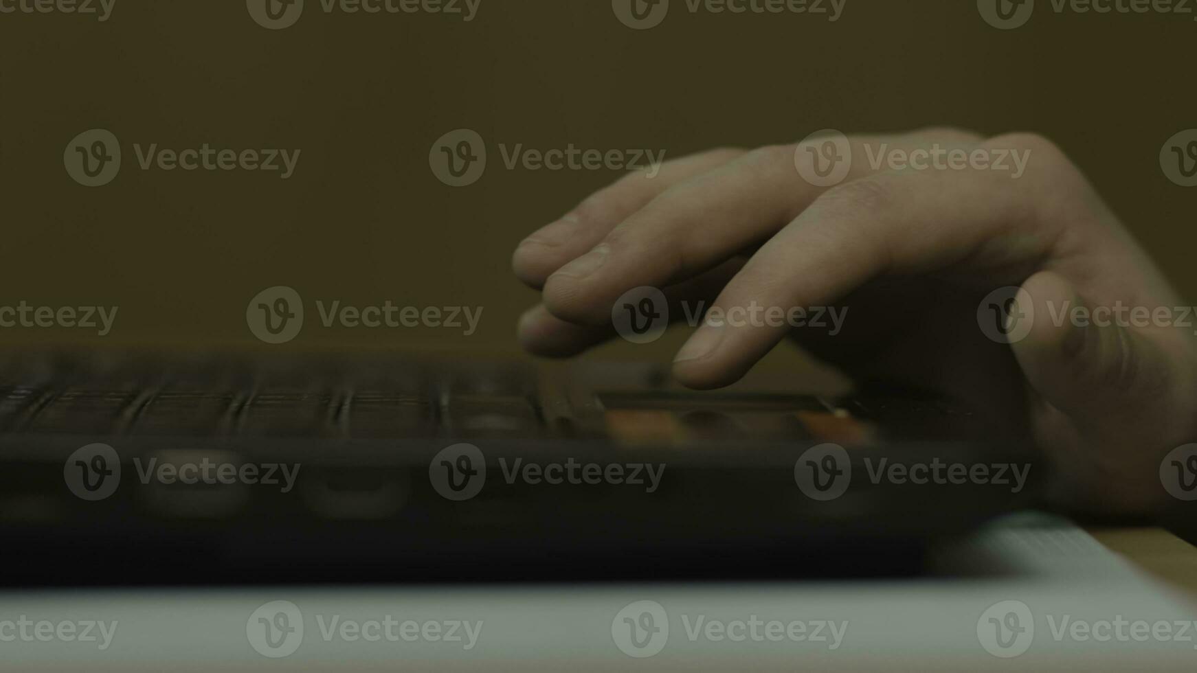 Close up of woman hand touching a tochpad on laptop. Close up of young businesswoman typing on computer laptop at the office or cafe photo