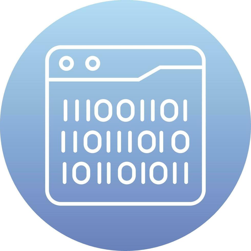 Binary Code Vector Icon