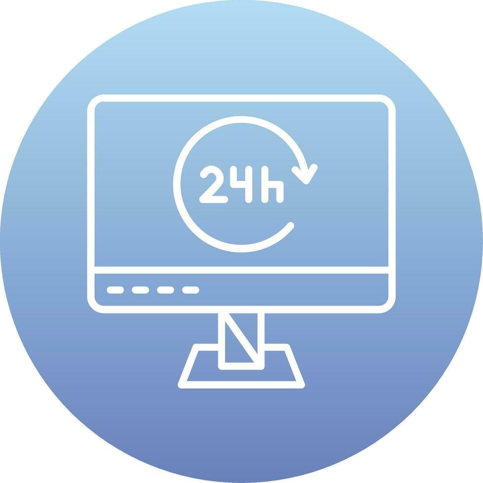 24 Hours Vector Icon