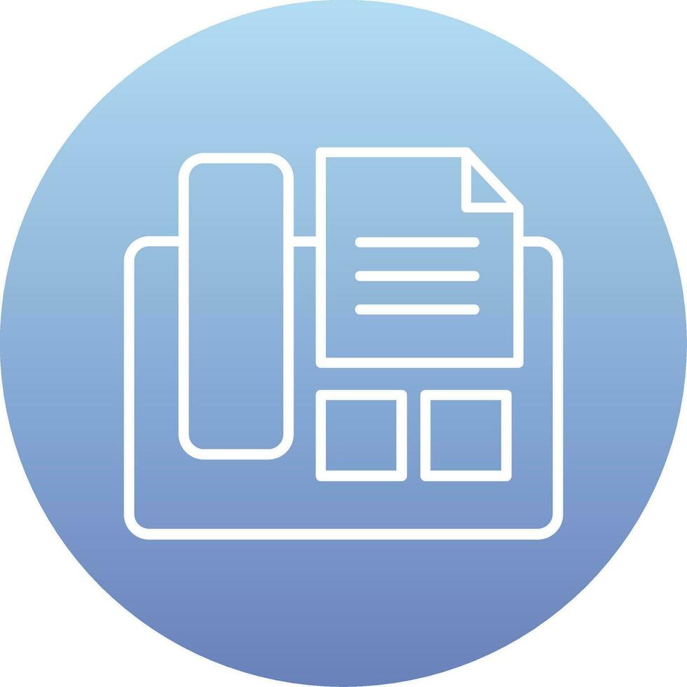 Fax Machine Vector Icon