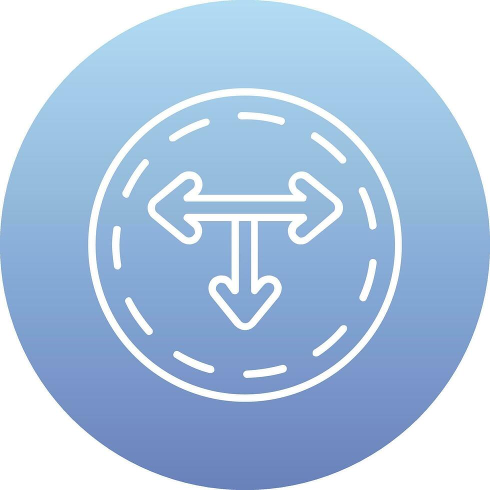 T Junction Vector Icon