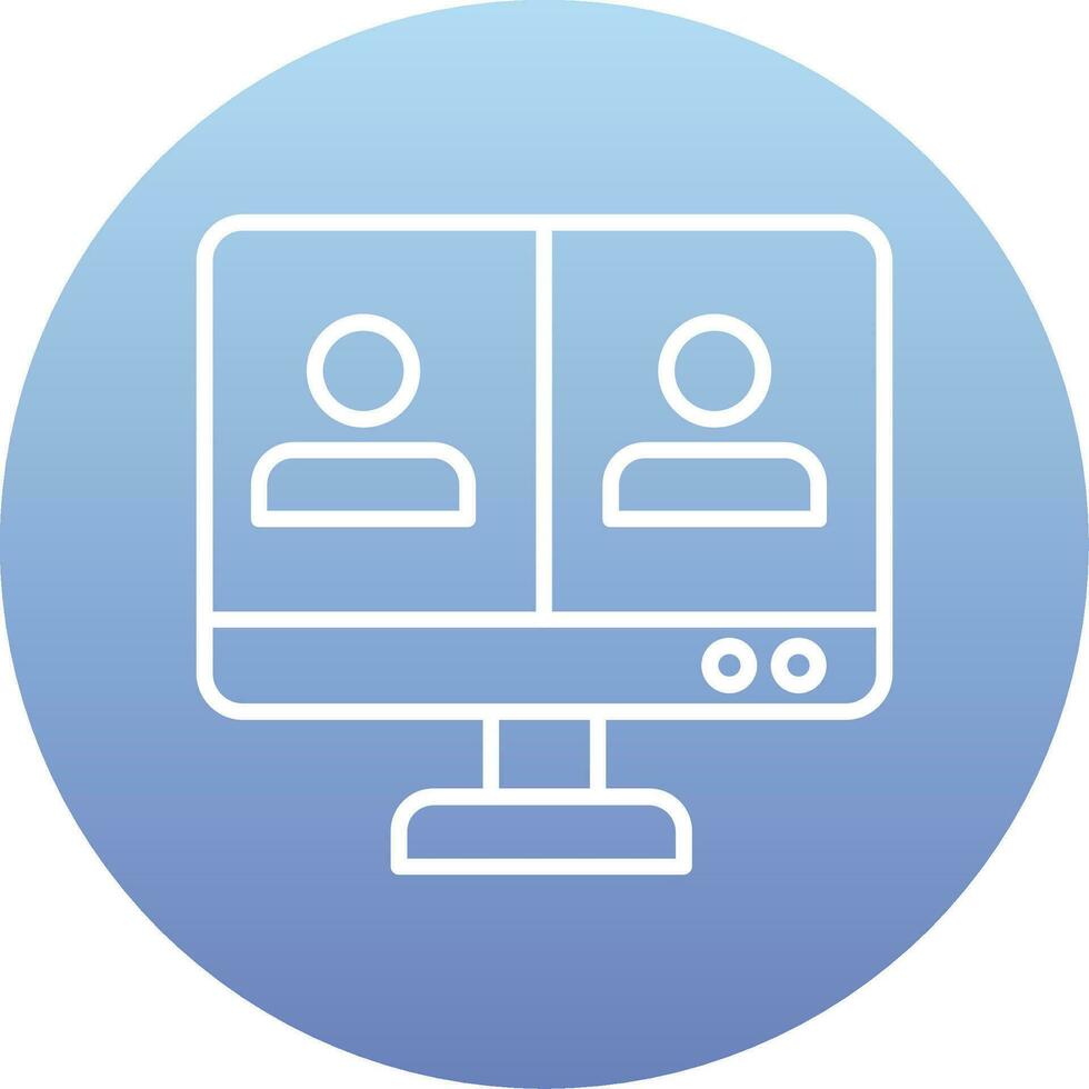 icono de vector de reunión en línea