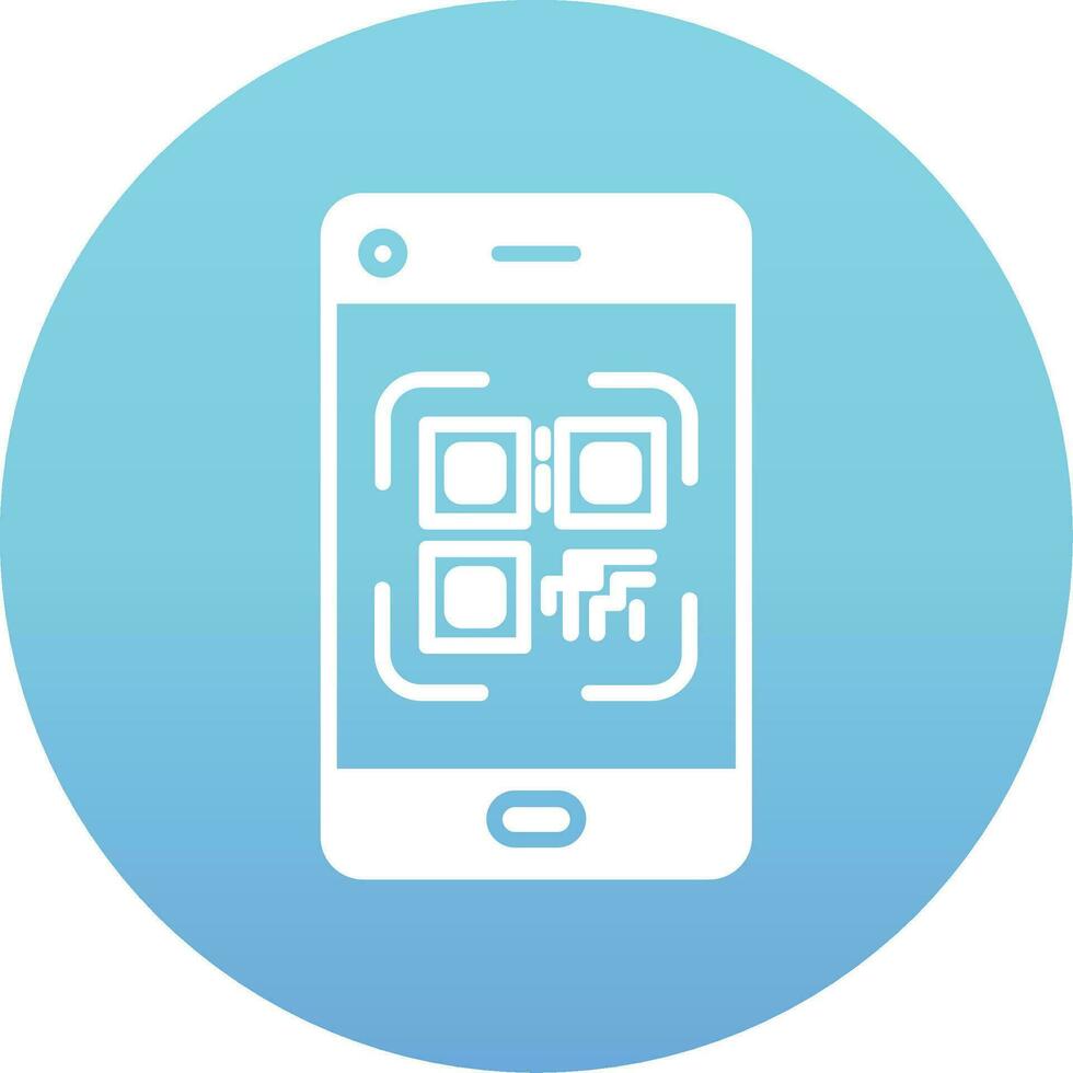 Smartphone Qr Code Vector Icon