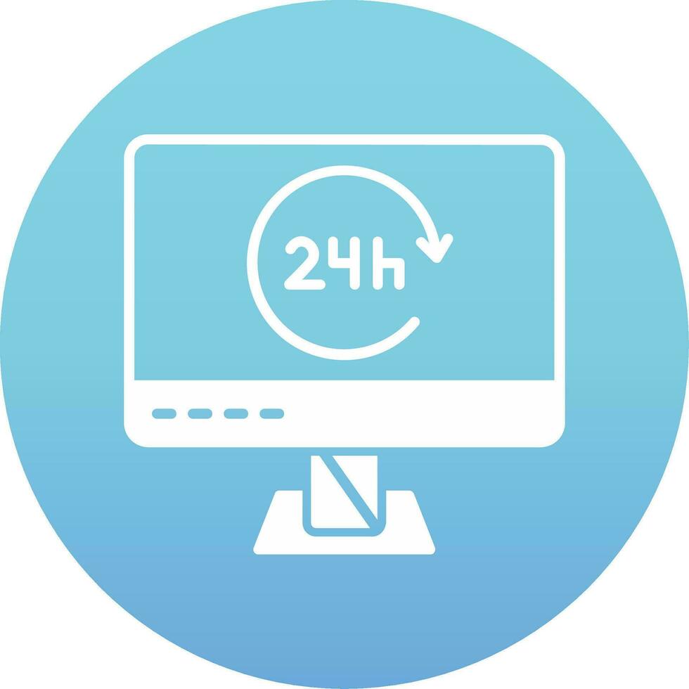 24 Hours Vector Icon