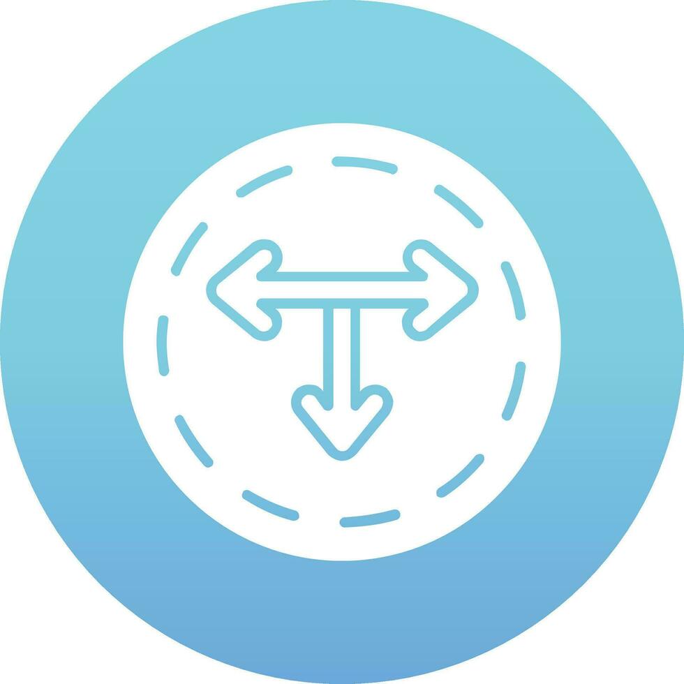 T Junction Vector Icon