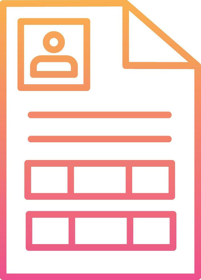 Curriculum Vitae Vector Icon