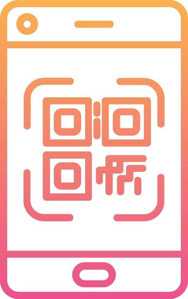 Smartphone Qr Code Vector Icon