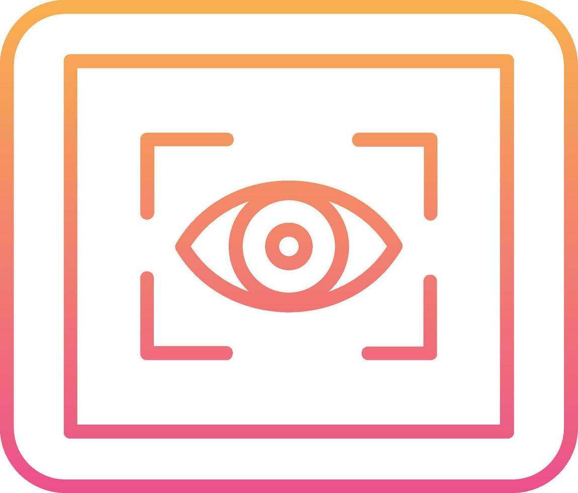 icono de vector de escáner ocular