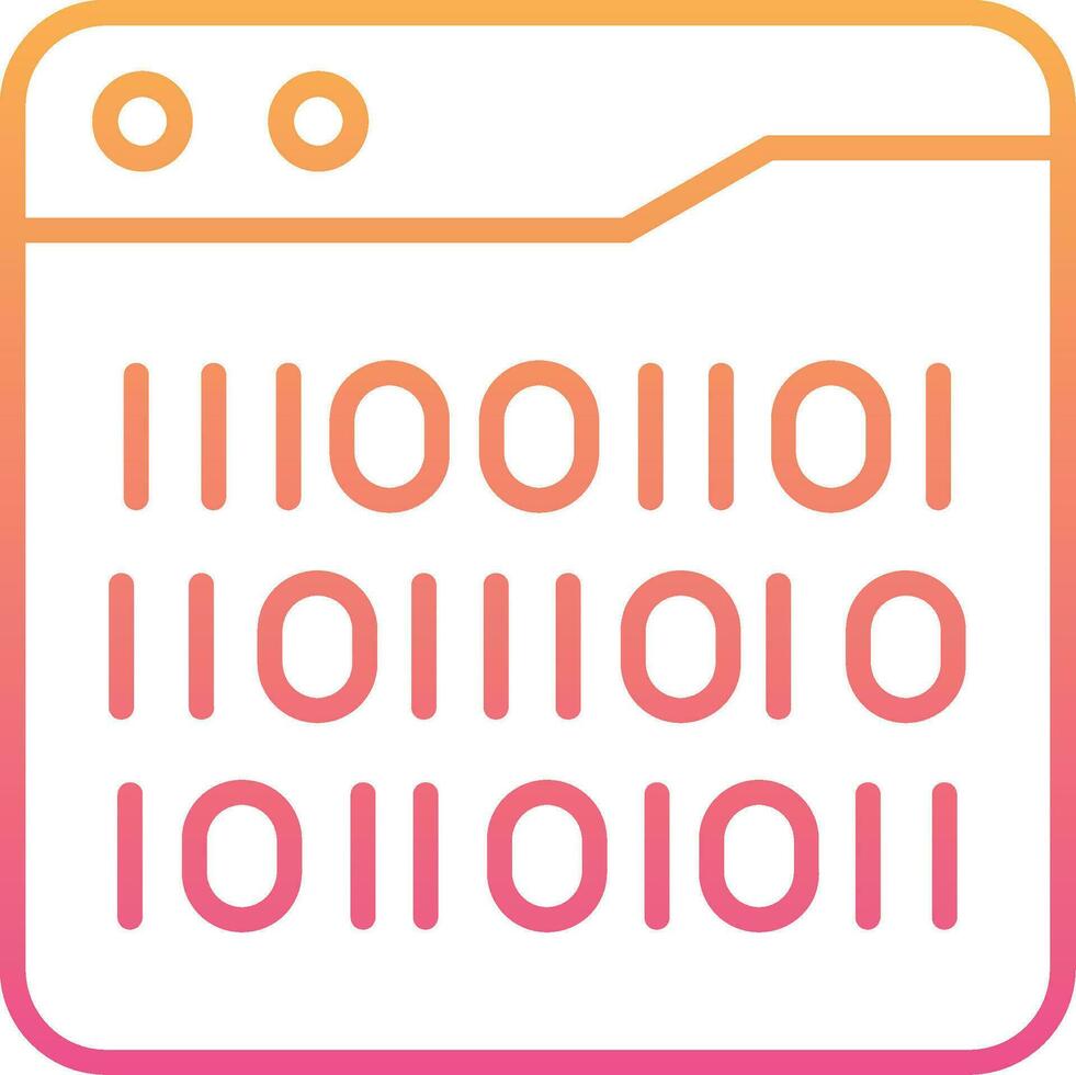 Binary Code Vector Icon